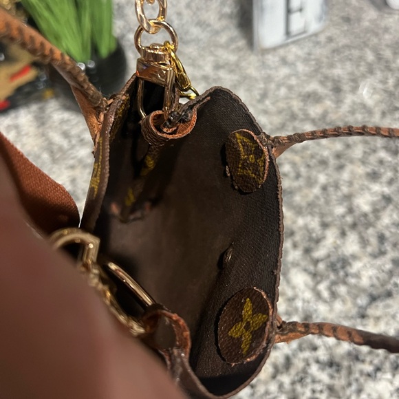 🤎 Micro Mini handmade Louis Vuitton Monogram Tote with non-brand chain 🤎 - Picture 6 of 15